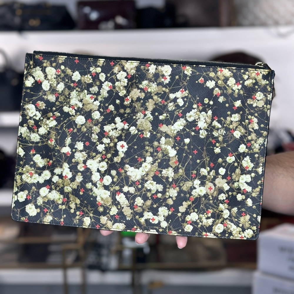 Givenchy Floral Zip Portfolio Pouch